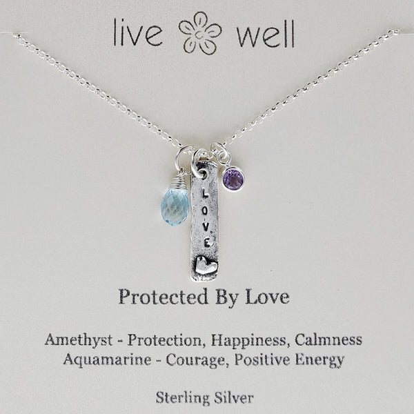 Protected By Love Necklace Quote Card