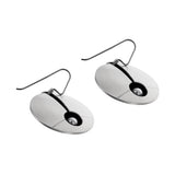 Mar Of Santa Barbara Elegant Open Silver Pearl Earrings Another View