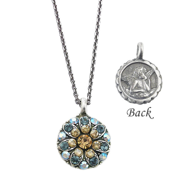 Mariana Angel Necklace With Topaz And Blue Crystals 