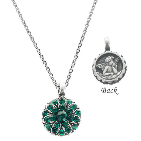 Mariana Guardian Angel Necklace Emerald Crystals