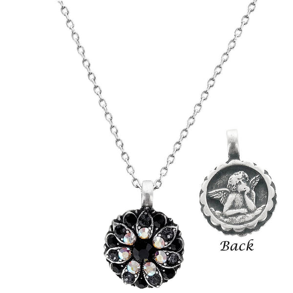 Mariana Black And Clear Swarovski Crystals Angel Necklace