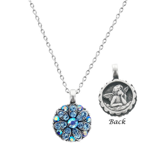 Mariana Angel Necklace In Crystal Blue