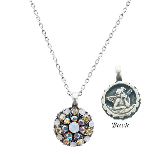 Mariana Guardian Angel White And Light Topaz Crystals Necklace
