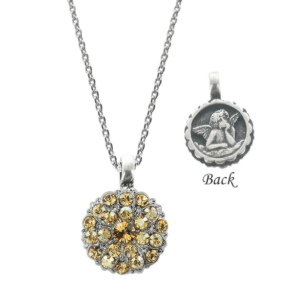 Mariana Guardian Angel Sparkling Topaz Sunburst Necklace