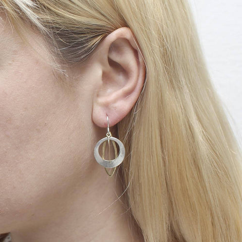 Marjorie Baer Cutout Hoop Leaf Earrings On Ear