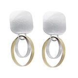  Marjorie Baer Double Hoop Clip Earrings
