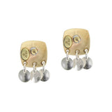 Marjorie Baer Fringed Mixed Metal Post Earrings Back View