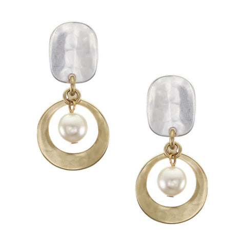 Marjorie Baer Full Moon Pearl Post Earrings
