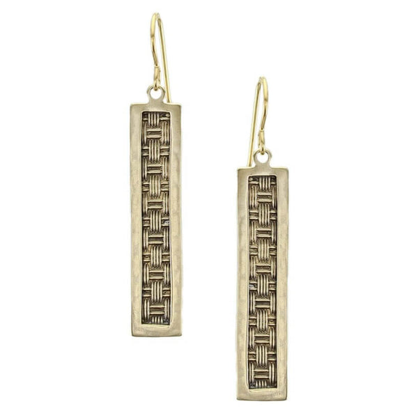 Marjorie Baer Gold Basketweave Earrings