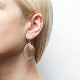 Marjorie Baer Graceful Leaf On Hoop Earrings On Ear 