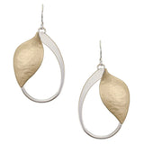 Marjorie Baer Graceful Leaf On Hoop Earrings