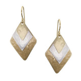 Marjorie Baer Layered Gold Silver Diamond Earrings