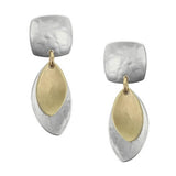 Marjorie Baer Layered Leaves Clip Earrings