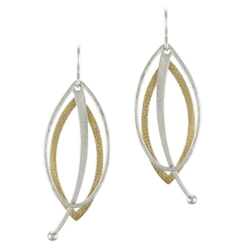 Marjorie Baer Layered Oval and Pendulum Earring