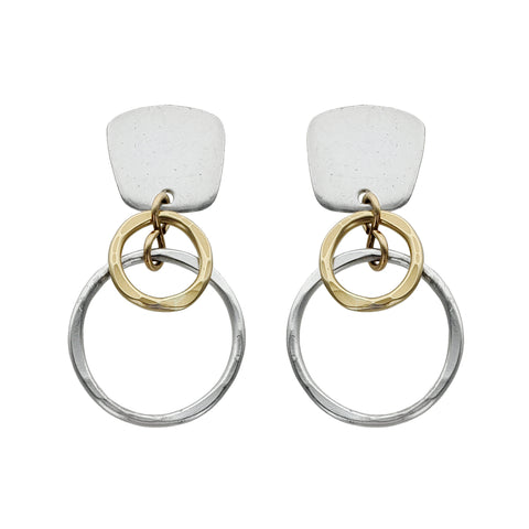  Marjorie Baer Linked Hoops Post Earrings