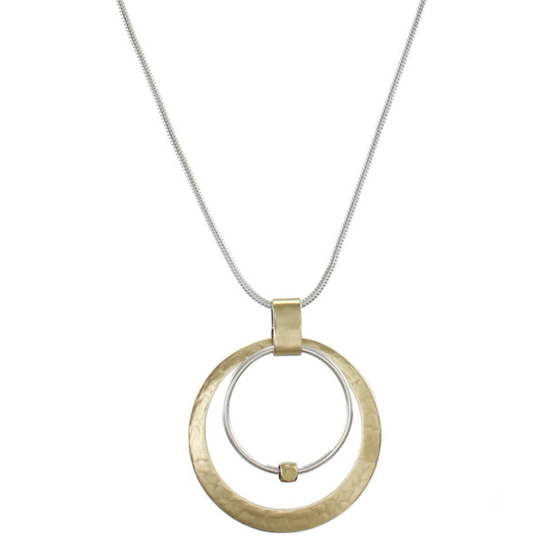 Marjorie-Baer-Long-Double-Hoop-Bead-Pendant-Necklace