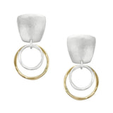 Marjorie Baer Earrings Post Or Clip Hammered Hoops