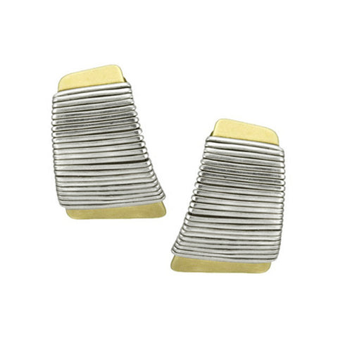 Marjorie Baer Mixed Metal Post or Clip Earrings