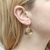 Marjorie Baer Overlapping Wings Earrings On Ears