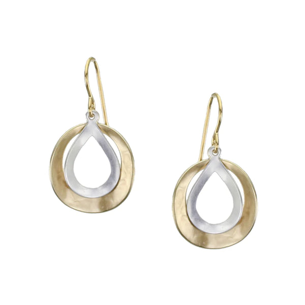 Marjorie Baer Teardrop Within Curved Hoop Earrings