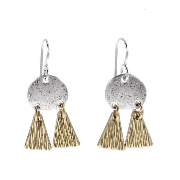  Marjorie Baer Textured Disc Mobile Dangle Earring
