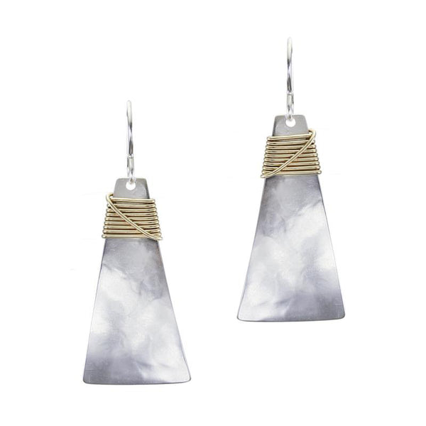 Marjorie Baer Trapezoid Crossed Wire Wrap Earrings