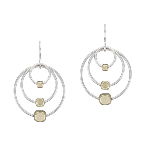 Marjorie Baer Triple Hoop Bead Earrings