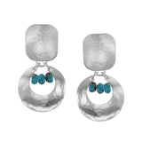 Marjorie Baer Turquoise Crescent Moon Clip Earrings