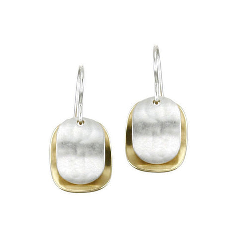 Marjorie Baer Mixed Metal Layered Oval Earrings