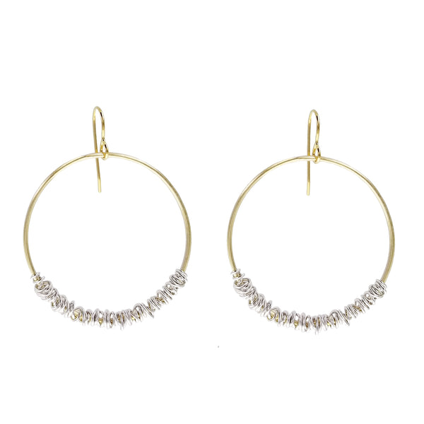 Marjorie Baer Wire Wrapped Hoop Earrings