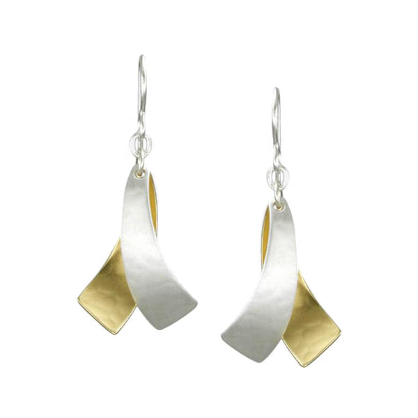 Marjorie Baer Two-Tone Arched Tabs Earrings