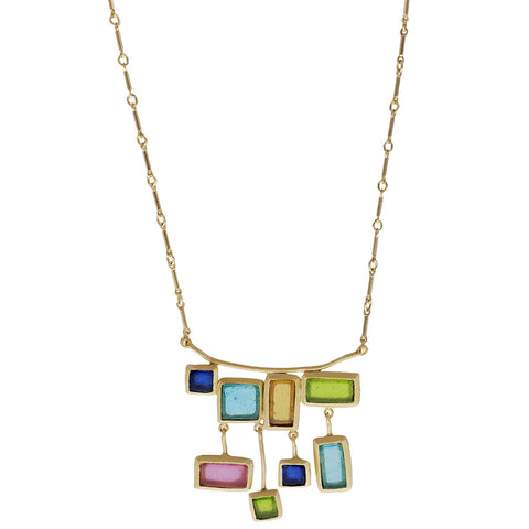  Michael Vincent Michaud Colorful Bar Mosaic Necklace