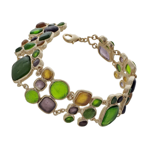Michael Vincent Michaud Exquisite Softly Colorful Mosaic Bracelet