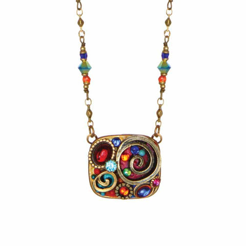  Michal Golan Colorful Large Spiral Confetti Necklace