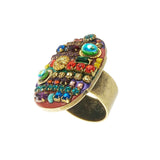 Michal Golan Multi Bright Oval Ring Side View