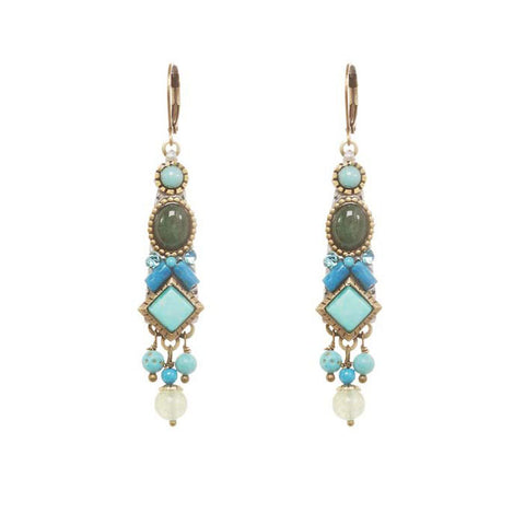 Michal Golan Turquoise Drop Bead Earrings
