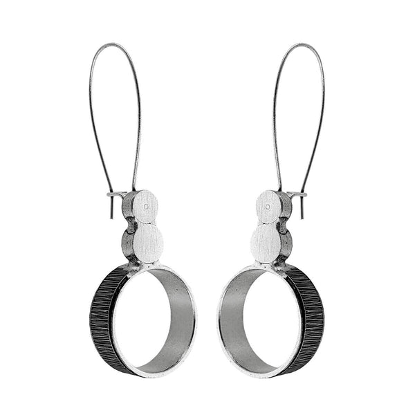 Modern Architectural Hoop Earrings By Aris