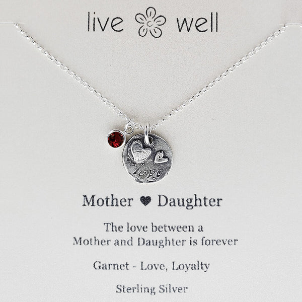Mother Daughter Heart Love Necklace