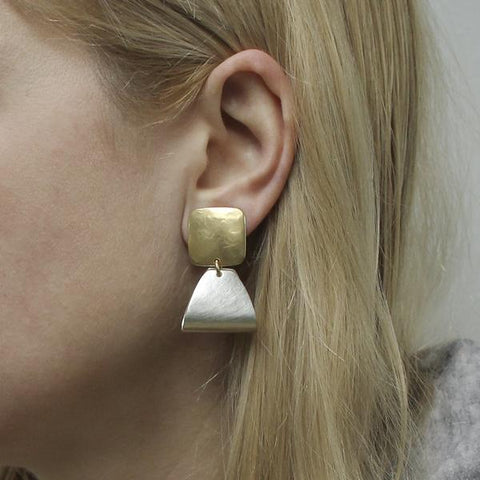 Marjorie Baer Folded Triangle Clip Earrings On Ear