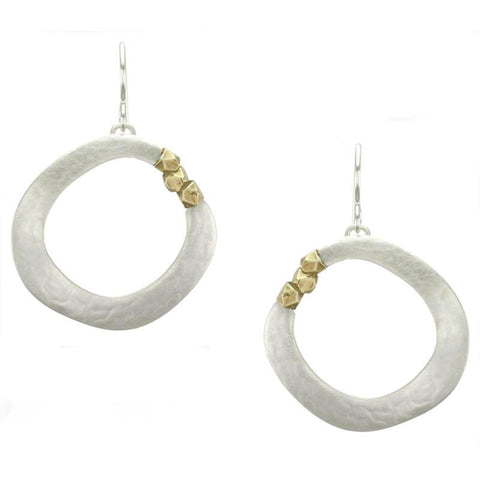 Marjorie Baer Organic Hoop Faceted Beads Earring