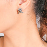 Ori Tao Bijoux Double Knot Post Earrings On Ear