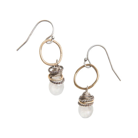 Original Hardware Full Circle Moonstone Earrings