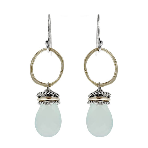 Original Hardware Full Circle Chalcedony Earrings