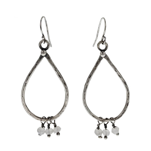 Original Hardware Lotus Moonstone Drop Earrings