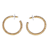 Potluck Paris Gold Topaz Crystal Janet Hoop Earrings Side View