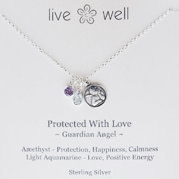 Protected With Love Guardian Angel Necklace