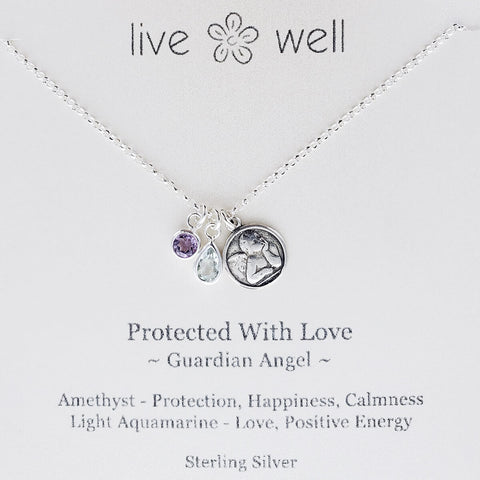 Protected With Love Guardian Angel Necklace