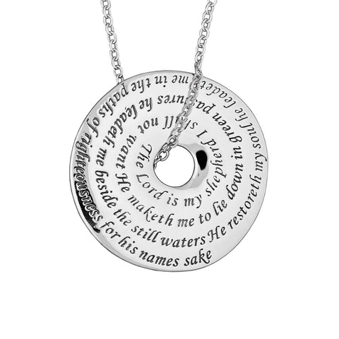 Psalm 23 The Lord Is My Shepherd Necklace