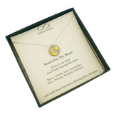 Reach For The Moon Land Among Stars Necklace In Gift Box