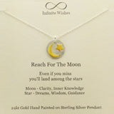 Reach For The Moon Necklace On Gift Card